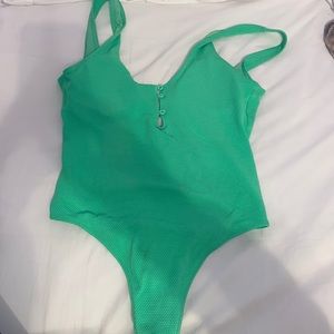 neon green one piece